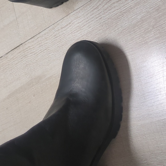 New black over the knee soft leather winter boots Ninewest 8.5 medium - Picture 10 of 11